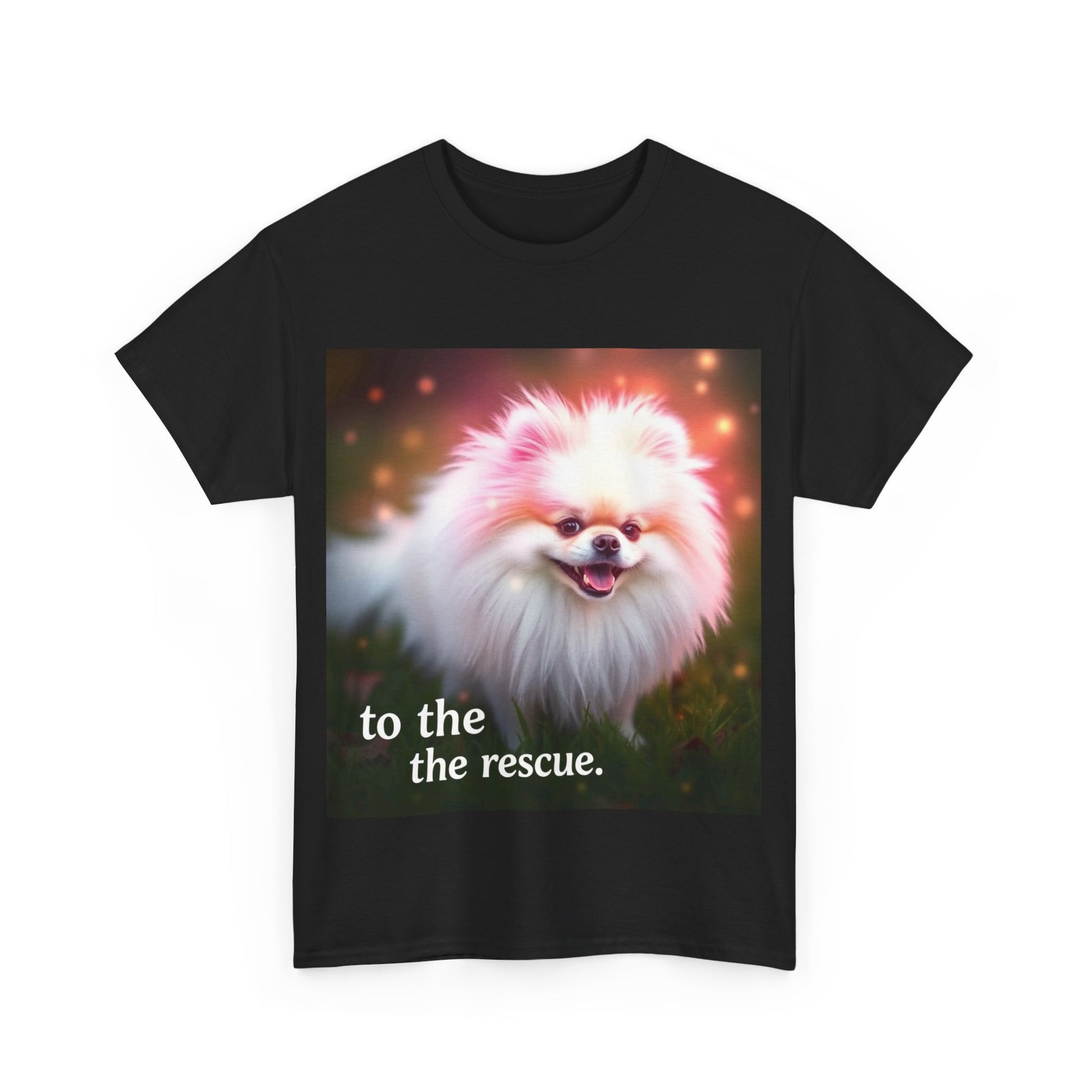 Gorgeous Pink Pomeranian to the Rescue -Exclusive T shirt - Pets Bargains