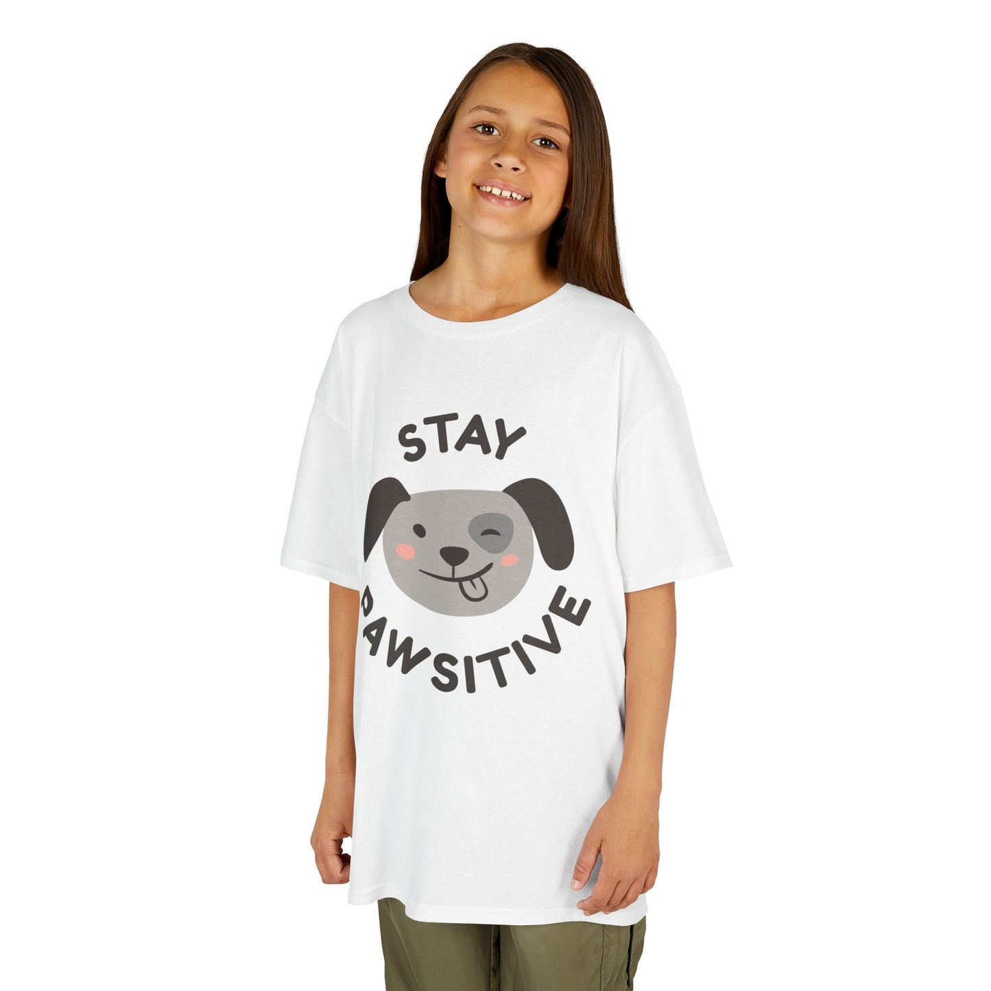 Fantastic Stay Pawsitive Kids T Shirt - Pets Bargains
