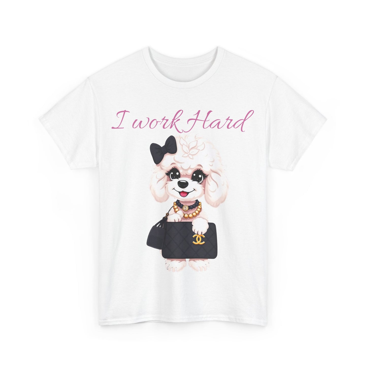 I Work Hard- Fancy Dog T shirt - Pets Bargains