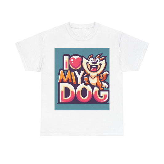 Exclusive I Love my Dog T shirt - Pets Bargains
