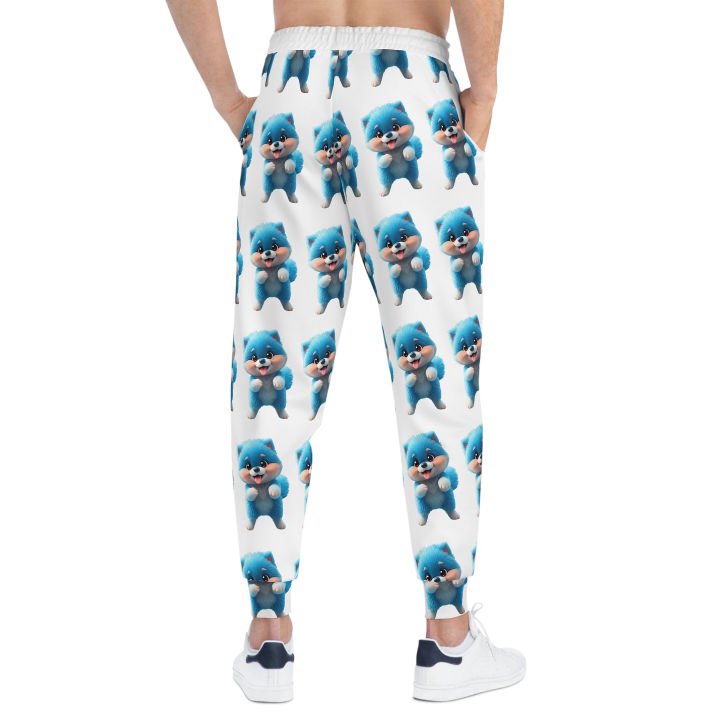 Exclusive-Blue Dancing Pomeranian Dog Athletic Joggers - Pets Bargains