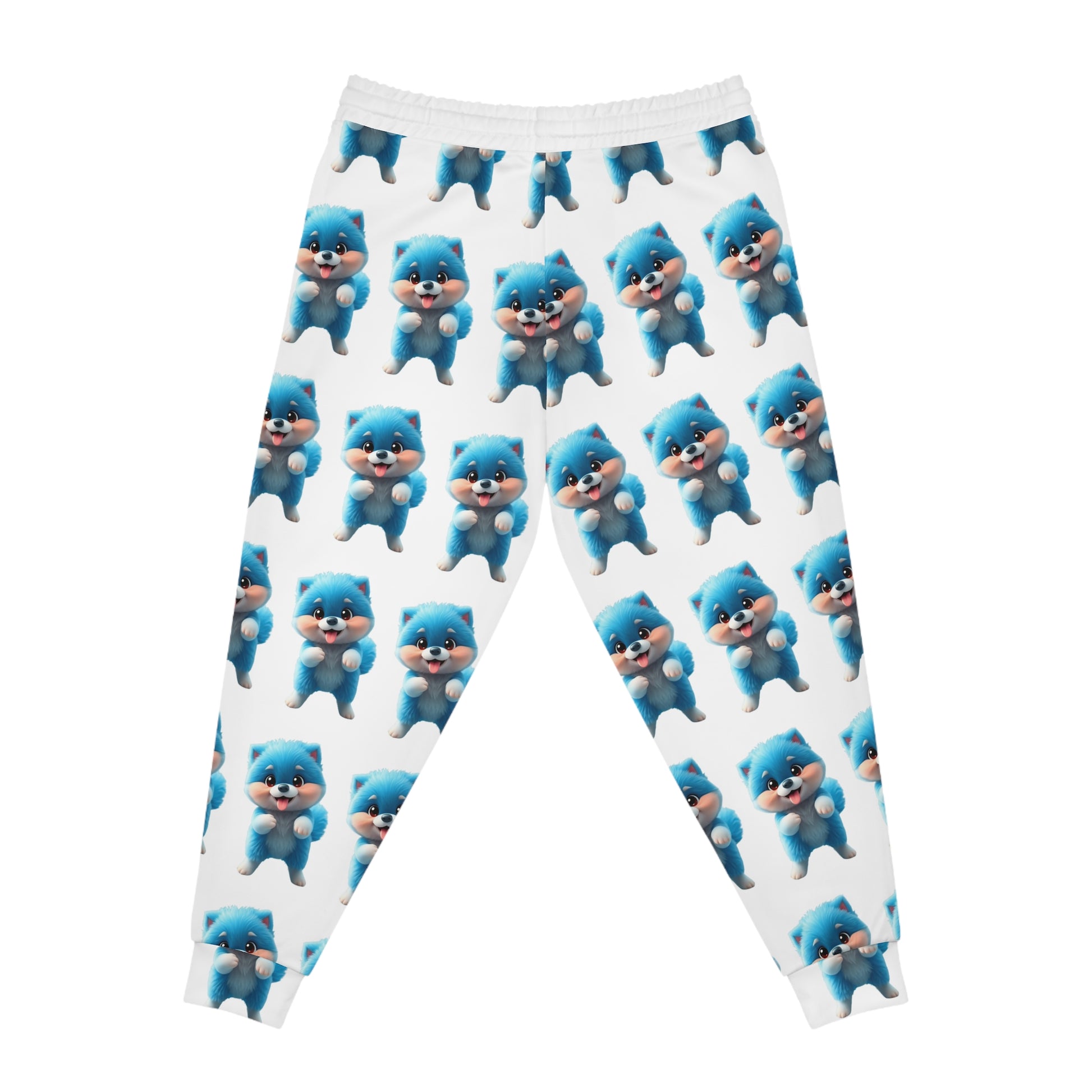Exclusive-Blue Dancing Pomeranian Dog Athletic Joggers - Pets Bargains