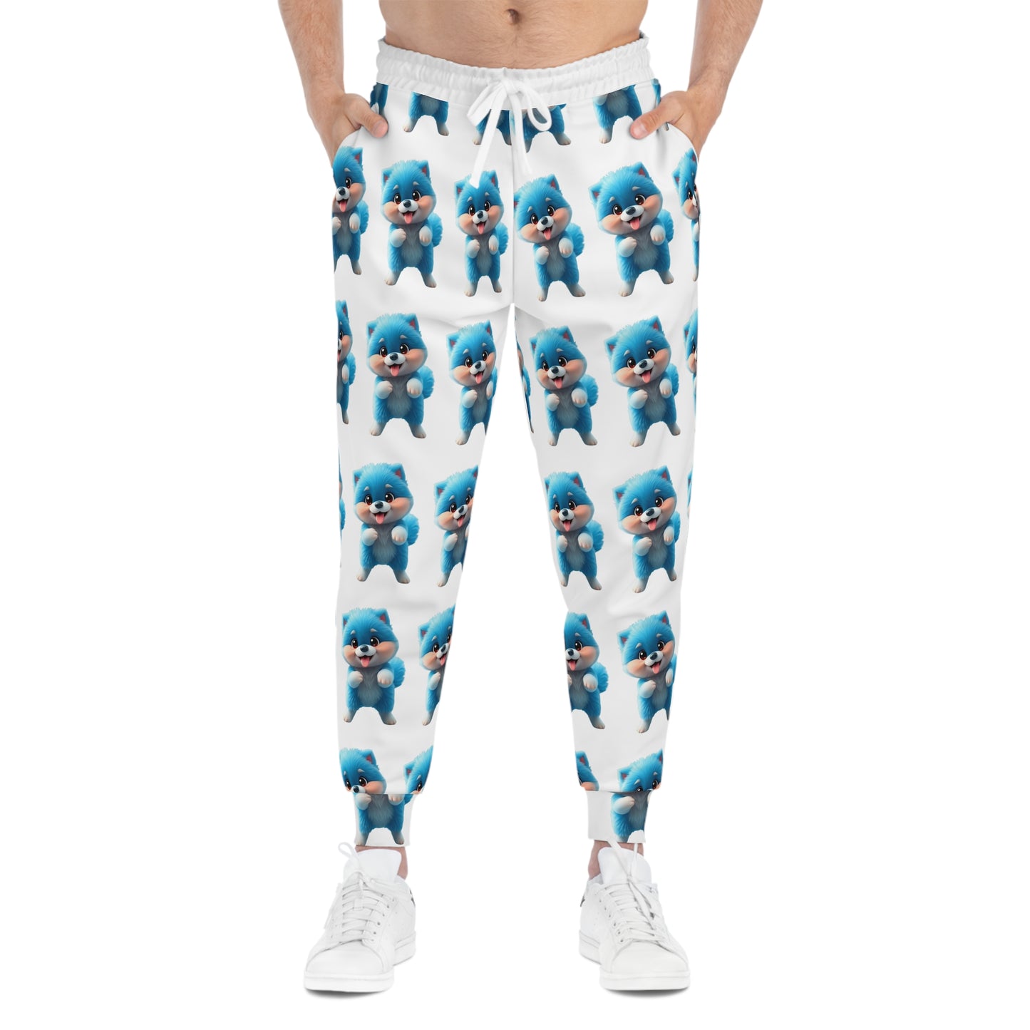 Exclusive-Blue Dancing Pomeranian Dog Athletic Joggers - Pets Bargains