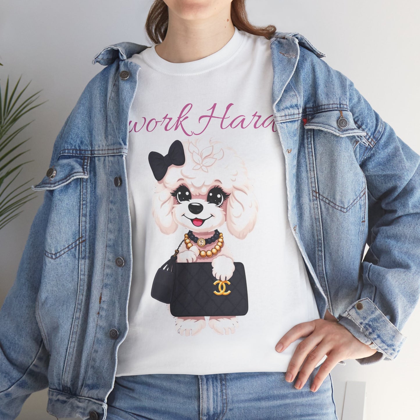 I Work Hard- Fancy Dog T shirt - Pets Bargains