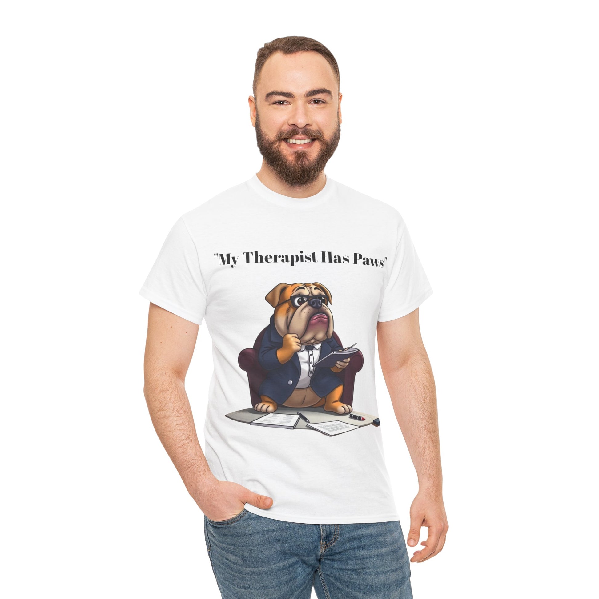 My Therapist Has Paws- Exclusive T Shirt only at Pets Bargains - Pets Bargains