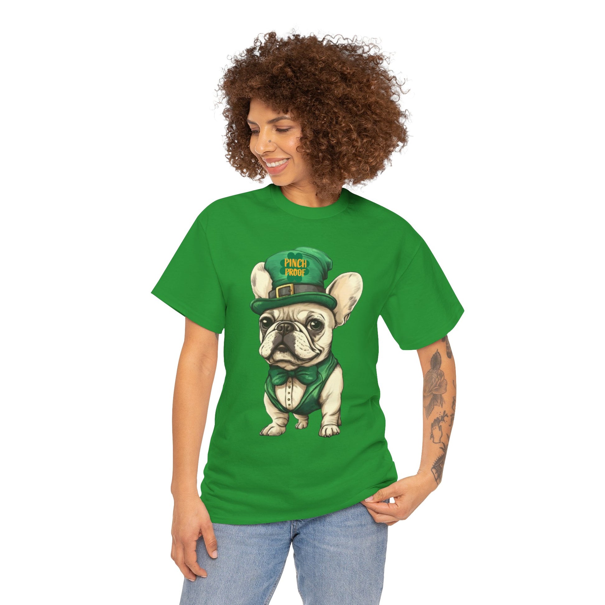 New Arrival-St Patrick's French Bulldog Tee - Pets Bargains