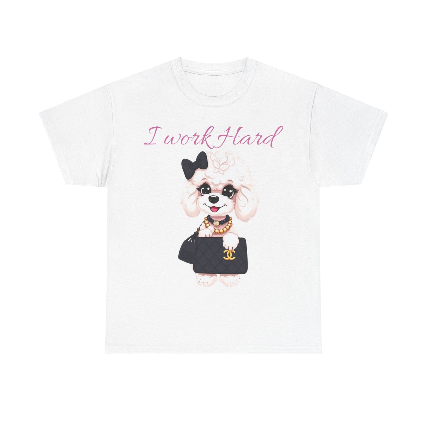 I Work Hard- Fancy Dog T shirt - Pets Bargains