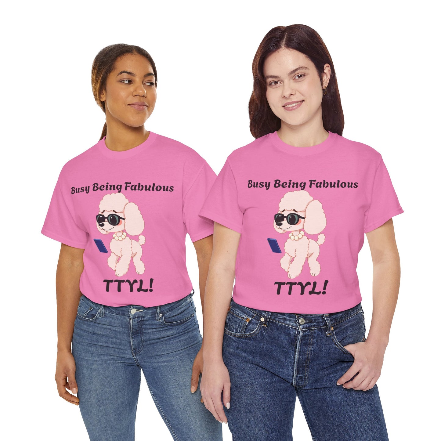Fabulous Pink Poodle TTYL- Tee - Pets Bargains