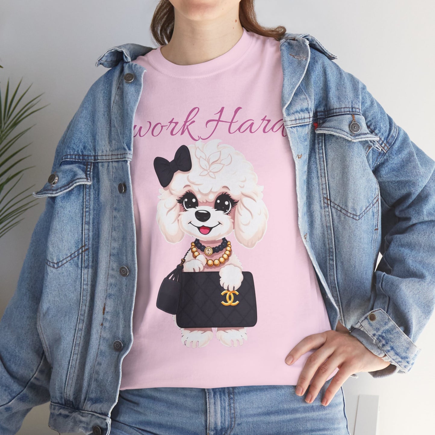 I Work Hard- Fancy Dog T shirt - Pets Bargains
