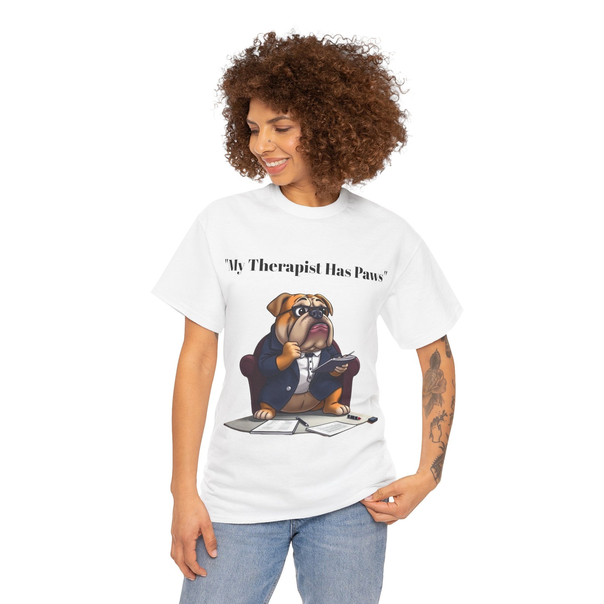 My Therapist Has Paws- Exclusive T Shirt only at Pets Bargains - Pets Bargains