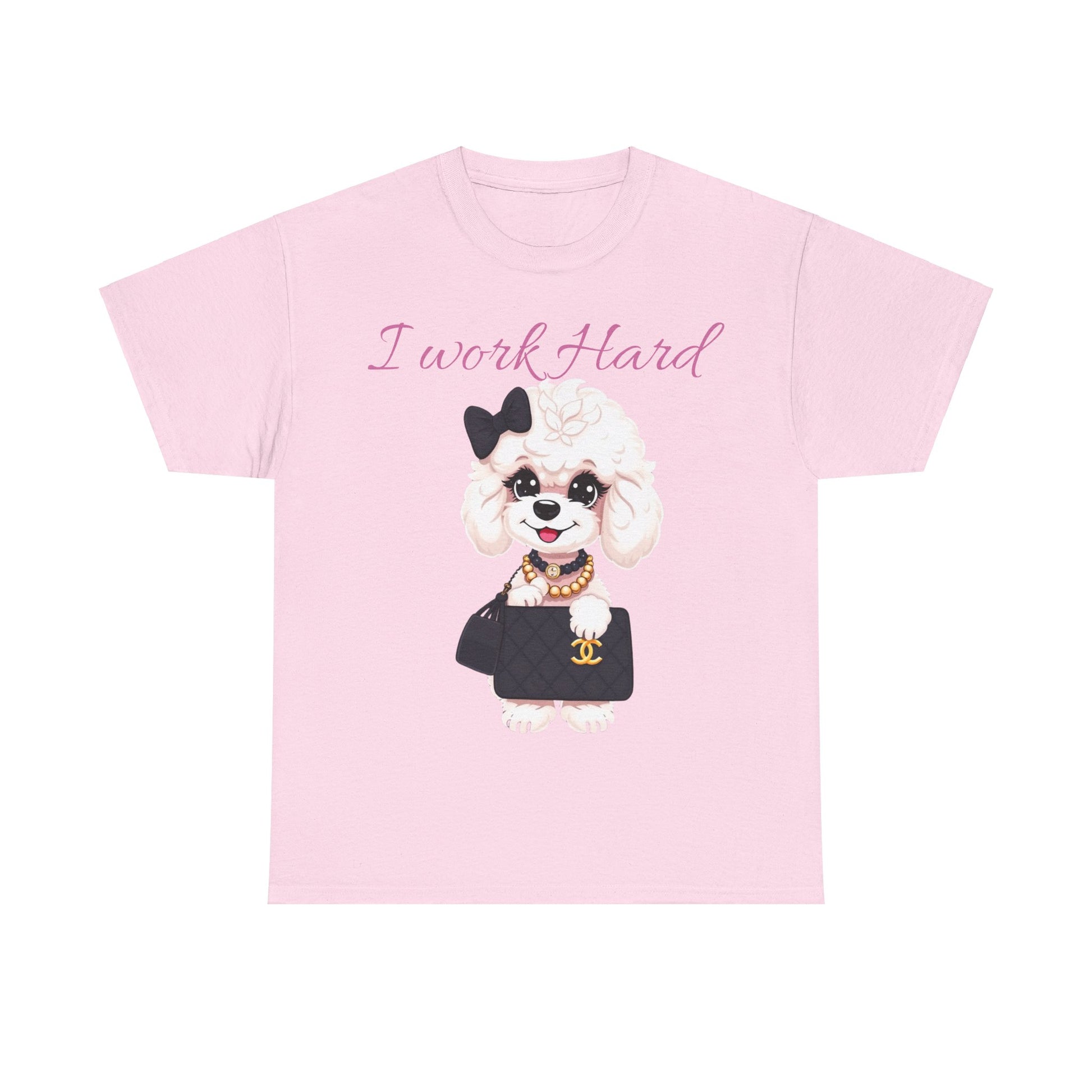 I Work Hard- Fancy Dog T shirt - Pets Bargains