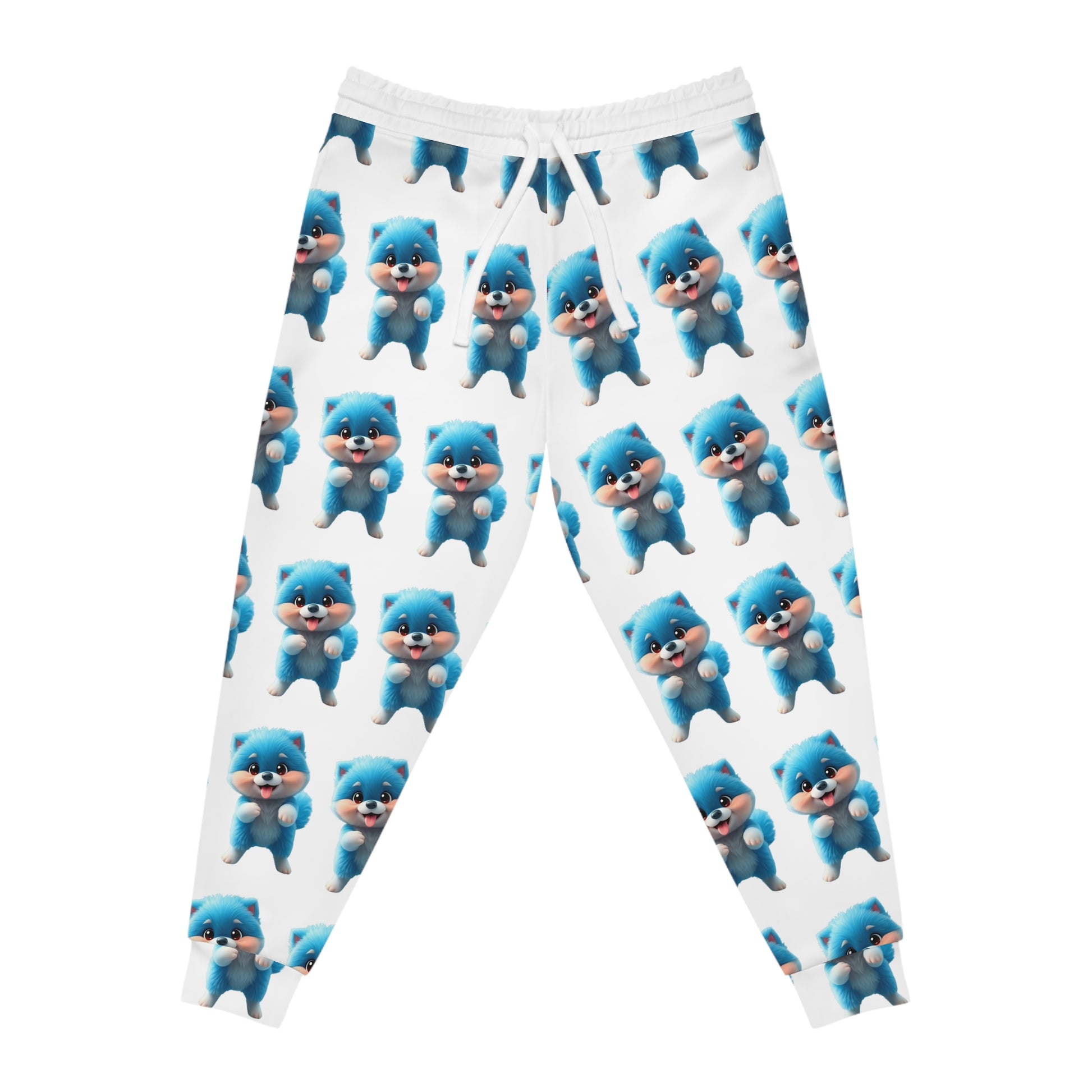 Exclusive-Blue Dancing Pomeranian Dog Athletic Joggers - Pets Bargains