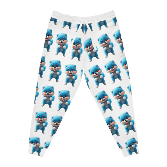 Exclusive-Blue Dancing Pomeranian Dog Athletic Joggers - Pets Bargains