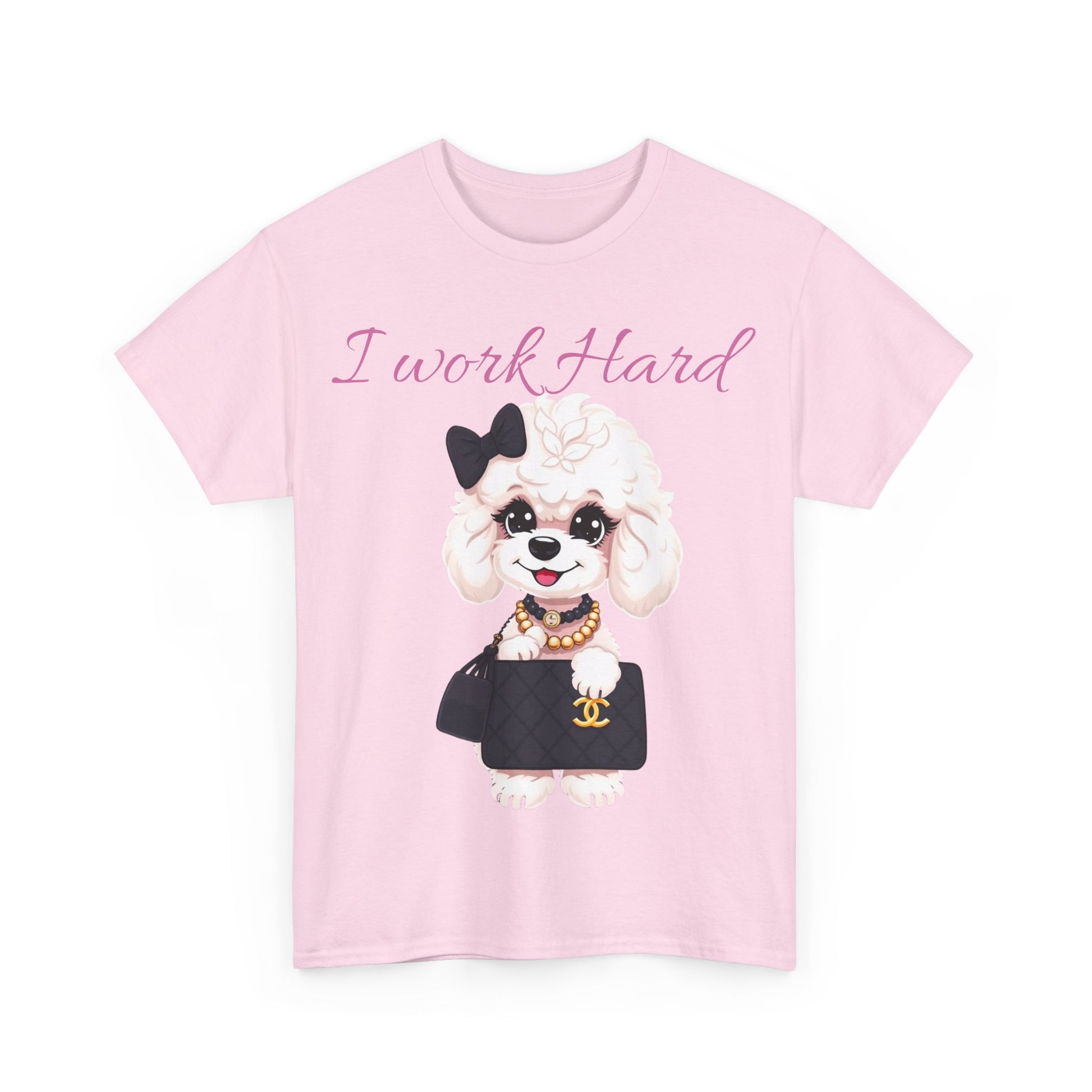 I Work Hard- Fancy Dog T shirt - Pets Bargains