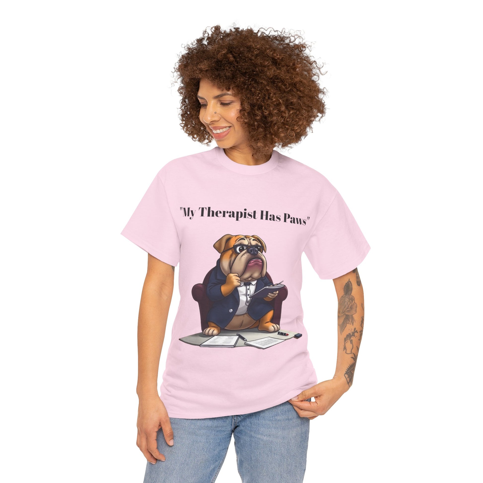 My Therapist Has Paws- Exclusive T Shirt only at Pets Bargains - Pets Bargains
